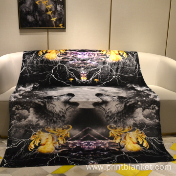 animal products wolf sublimation  blanket